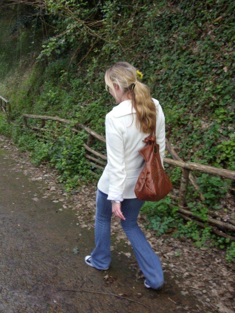 down the path