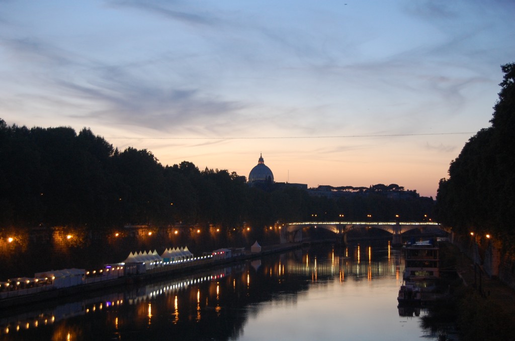 tiber sunset
