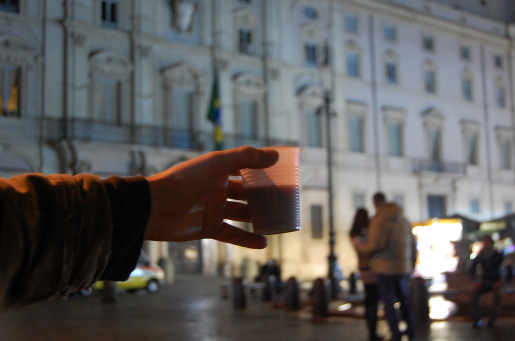 wine in a plastic cup