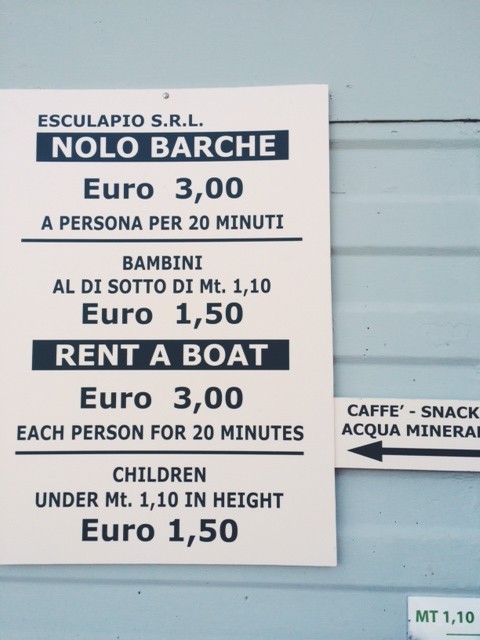prices boat lake borghese