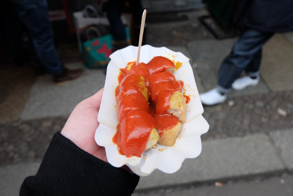 Sausage with curry sauce- a Berlin staple