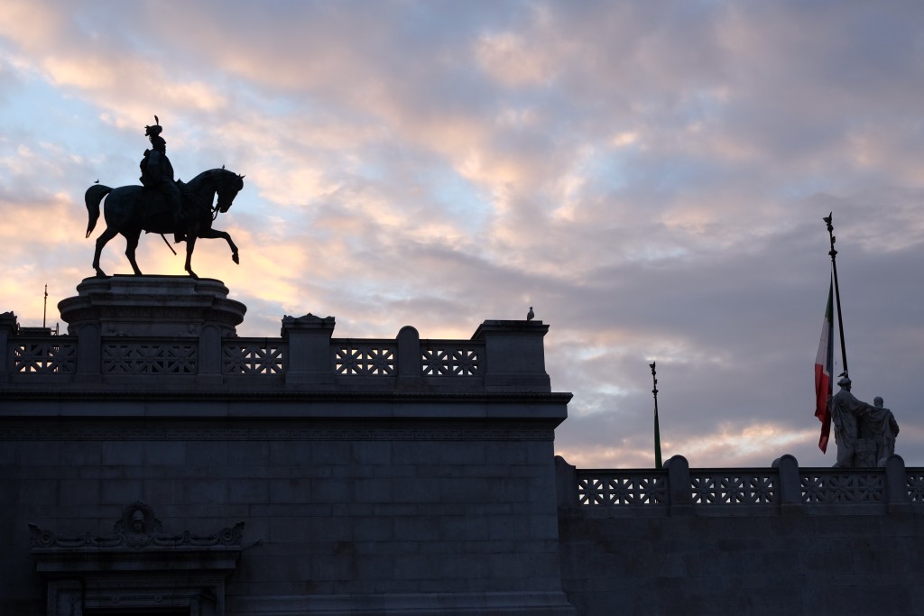 Piazza Venezia at sunset