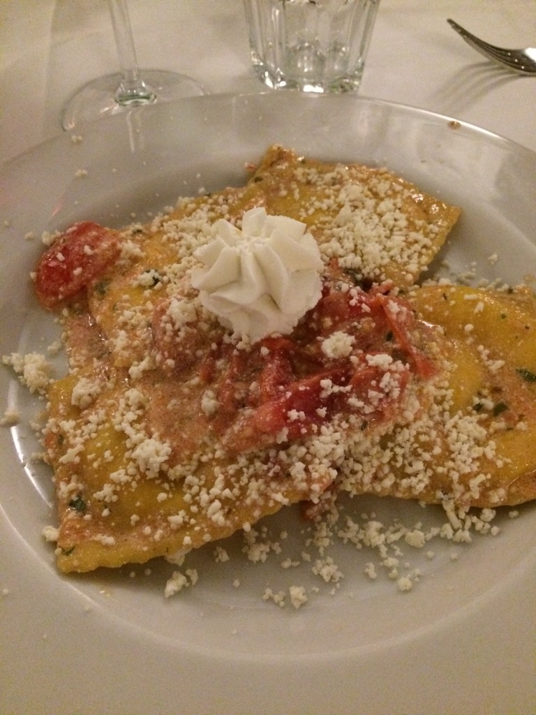 Homemade ravioli at Flavio al Velavevodetto in Rome