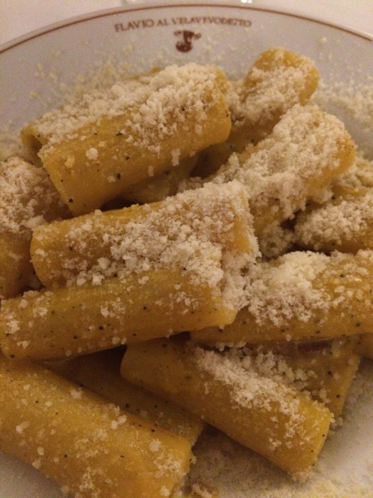 Carbonara pasta at Flavio al Velavevodetto in Testaccio