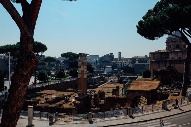 terrace view colosseum