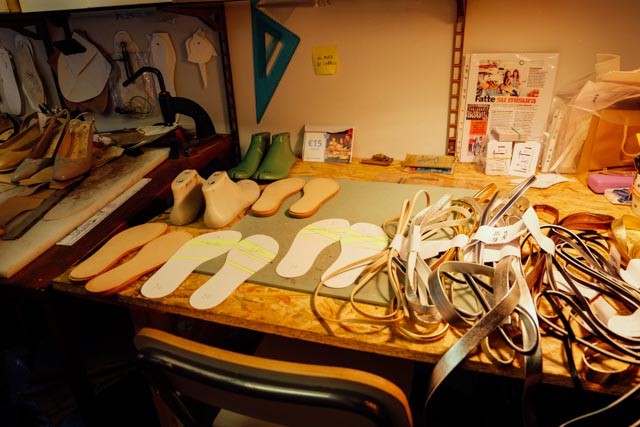 making leather sandals by hand