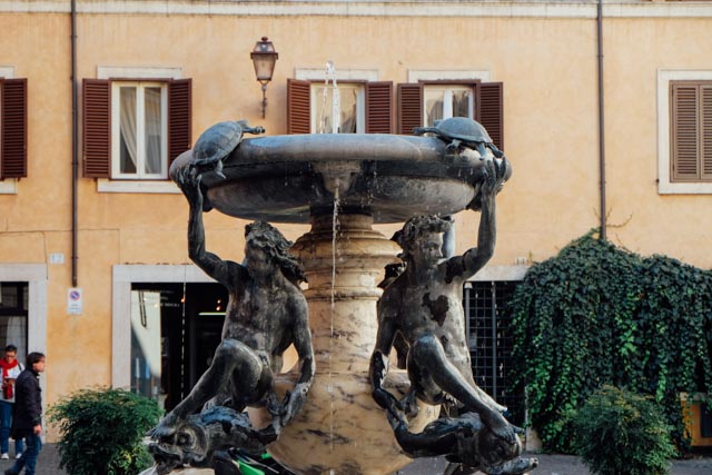Rome's turtle fountain
