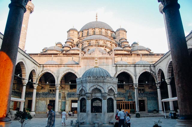 blue mosque exterior