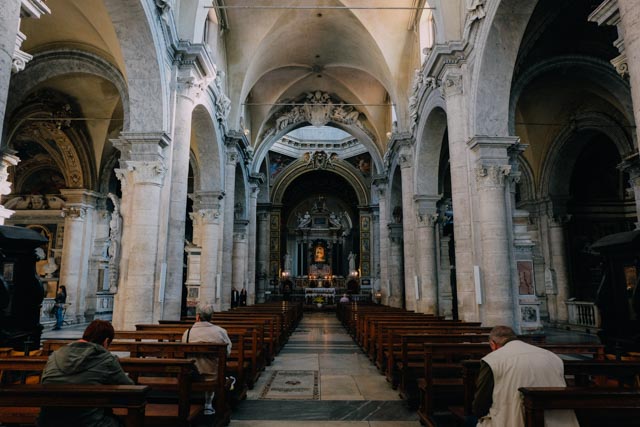 Church with Caravaggios in Rome