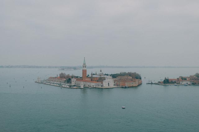 foggy day on the Venice lagoon