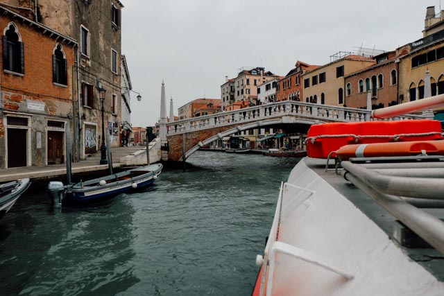 Water taxi from Murano