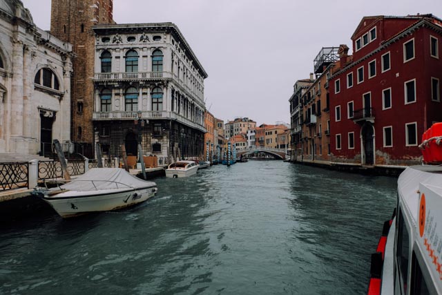 water bus on venice canal