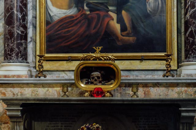 st valentines skull in Rome