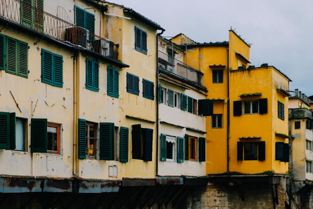 shutters on ponte vecchio