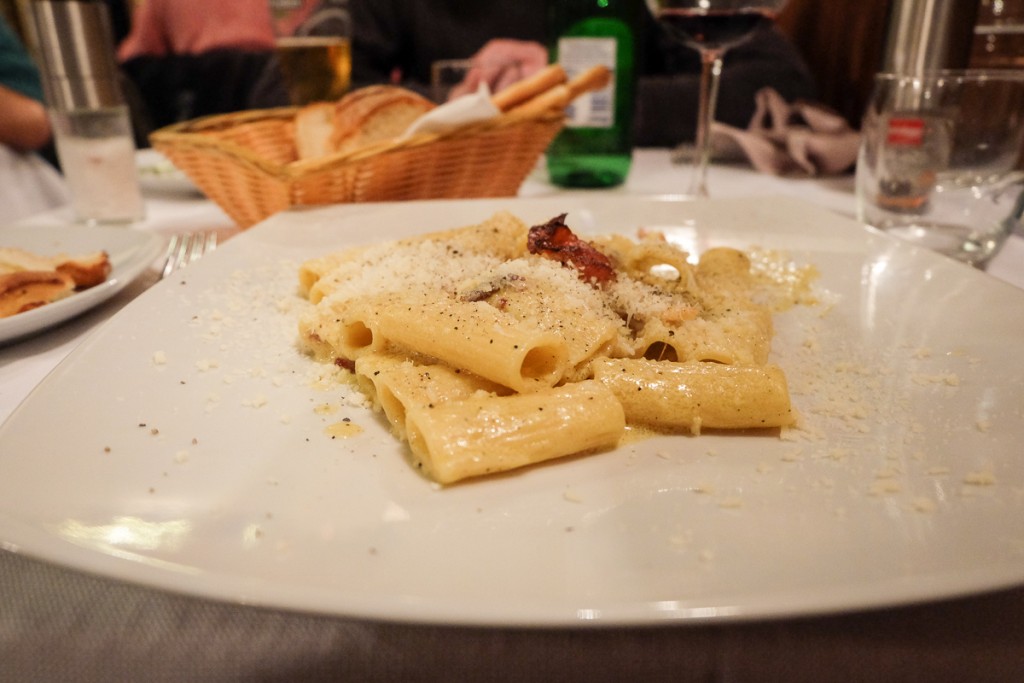 Carbonara in the center of Rome