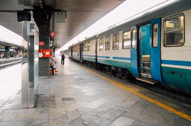 Exterior of a regional train in Italy