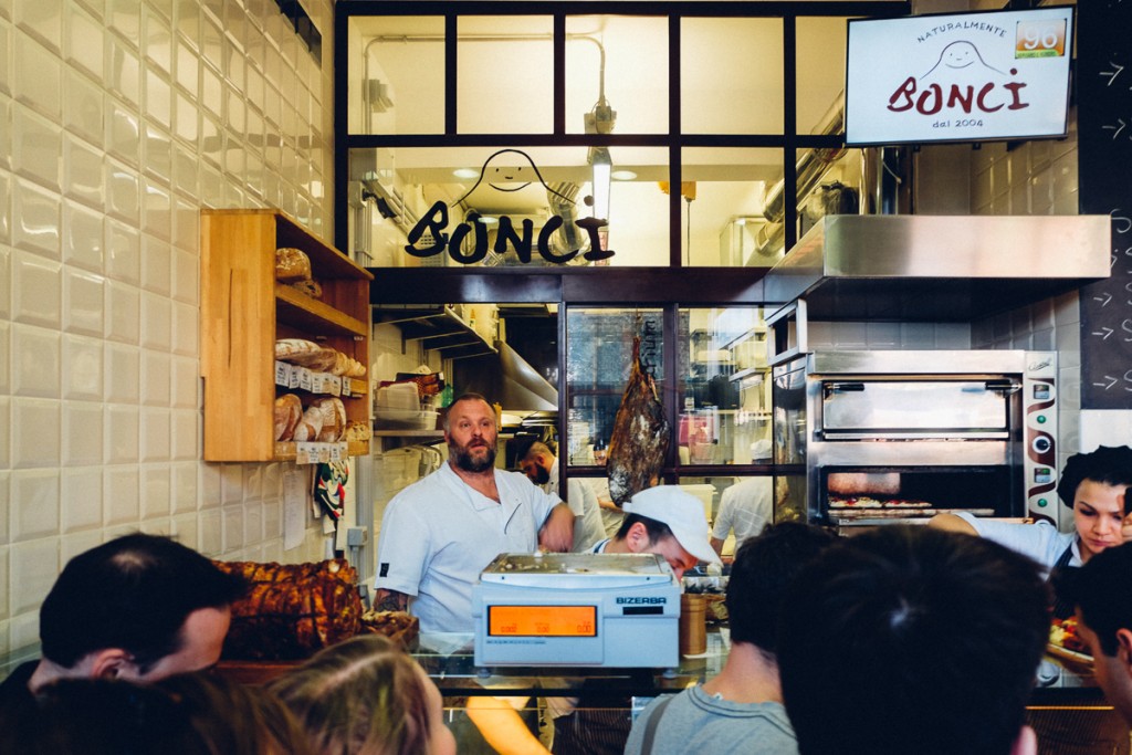 Gabriele Bonci at his pizza shop Pizzarium