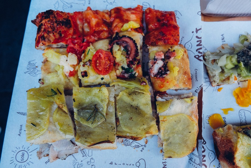 best street food in Rome is pizza by the slice
