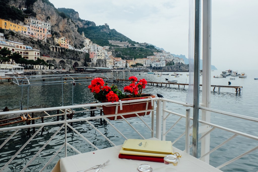 Amalfi Italy lunch with a view