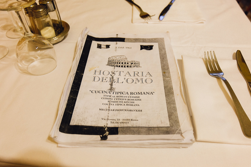 Hosteria dell omo menu