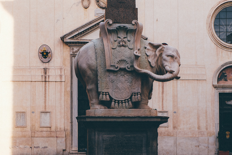 Bernini Elephant statue in Rome