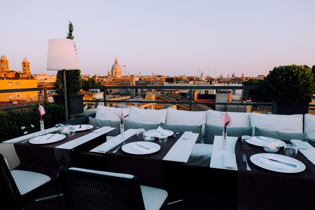 Rome rooftop restaurant