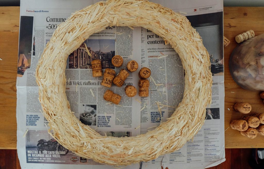 DIY cork wreath