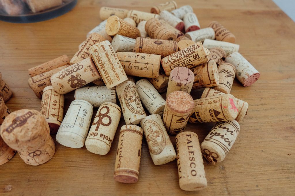 Saved wine corks