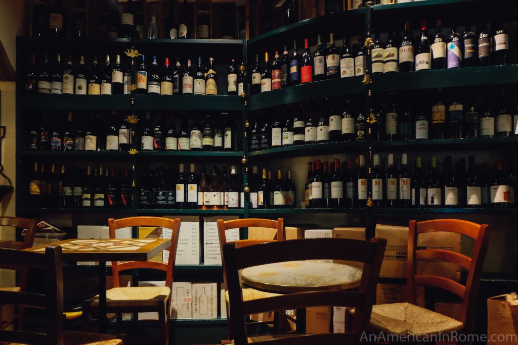 inside rome wine bar