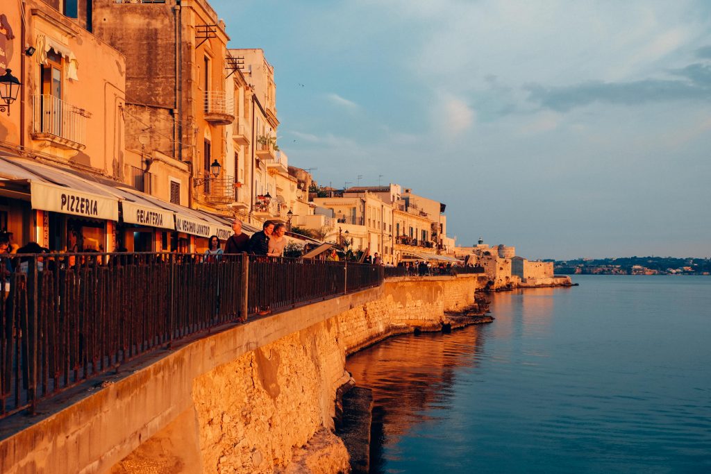 sunset golden hour on ortigia has inspired quotes about sicily