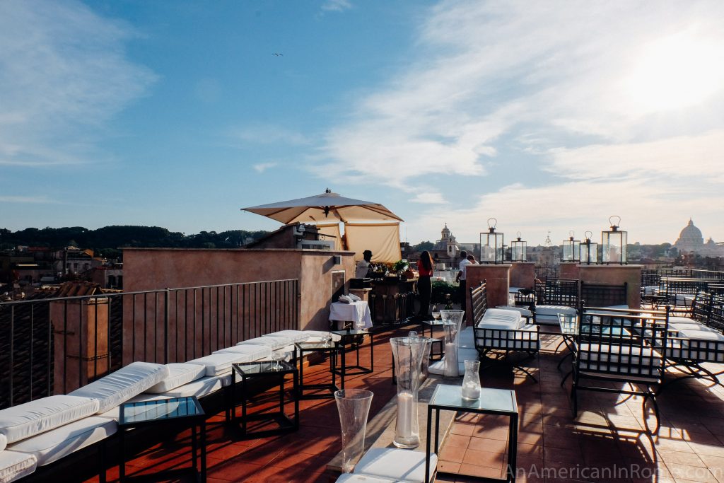 rooftop tables at eitch borromini hotel