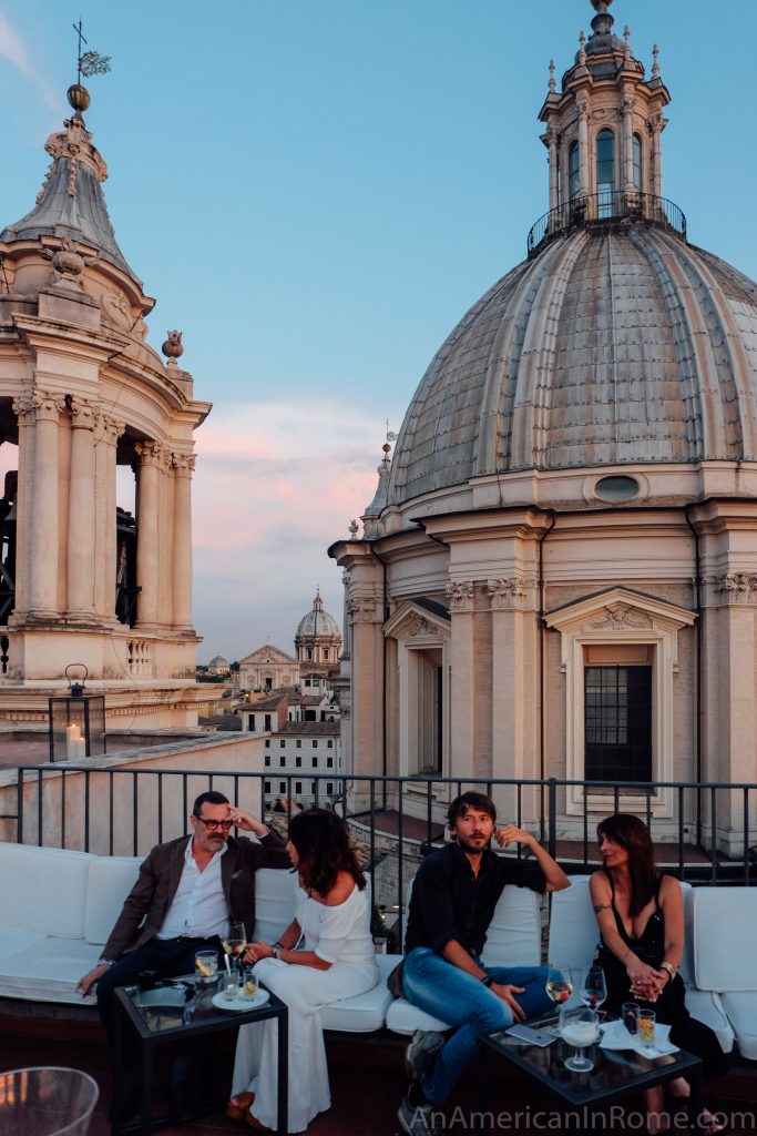 Rome rooftop bar at Eitch Borromini Hotel