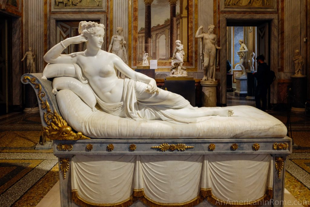 buy tickets for Galleria Borghese to see this statue of Napoleon's sister