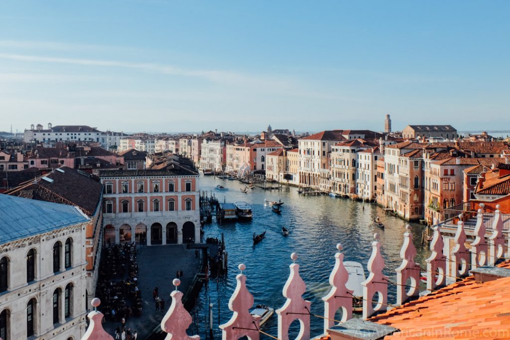 Fondaco dei Tedeschi rooftop terrace in Venice