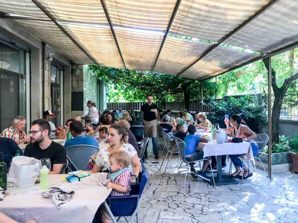 Outdoor dining in Rome