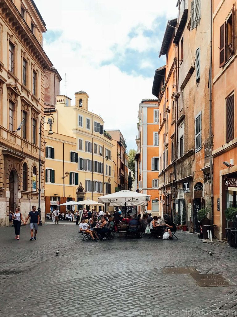 The main street in the Rome Jewish Ghetto is Via del Portico d'Ottavia