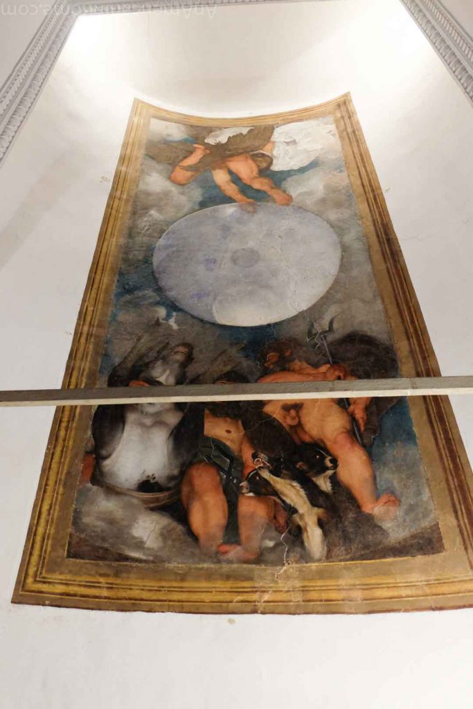The Caravaggio fresco in Rome Italy