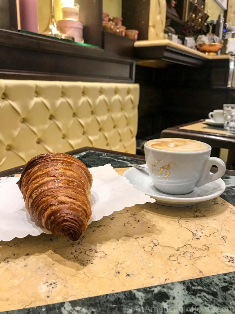 breakfast at Pasticceria Barberini in Rome