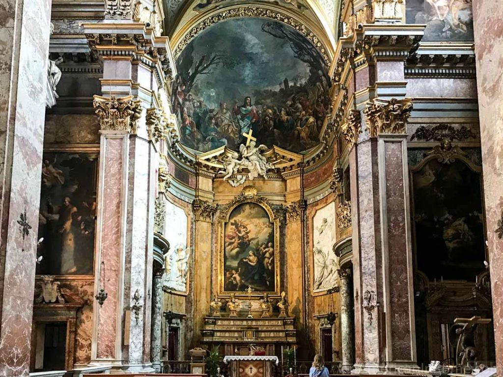 Inside Santa Maria Maddalena in Rome