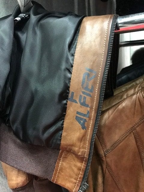 alfieri leather stamp inside jacket