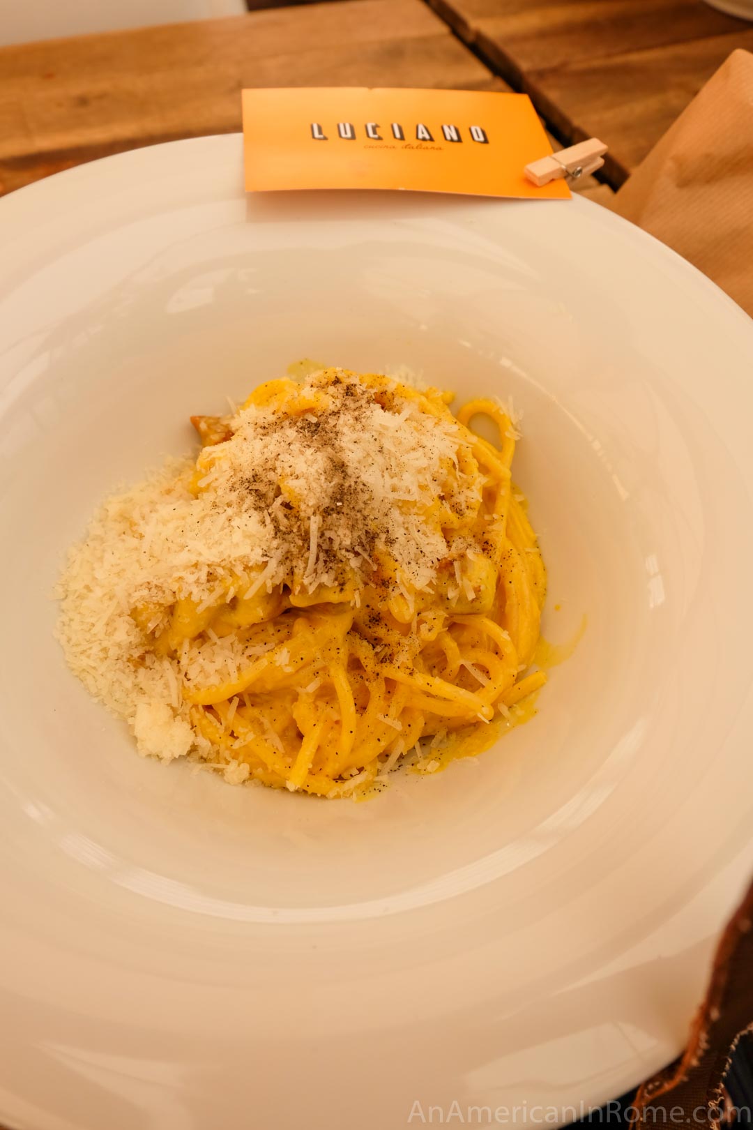 carbonara at Luciano in Rome
