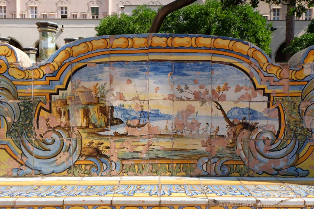 tile detail at Santa Chiara in Naples