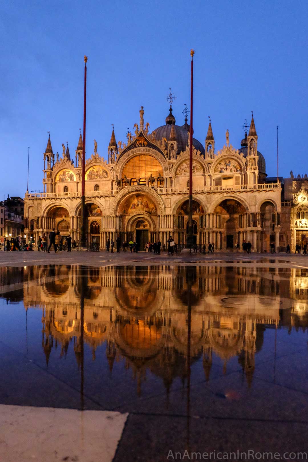 St marks at twilight reflected in water