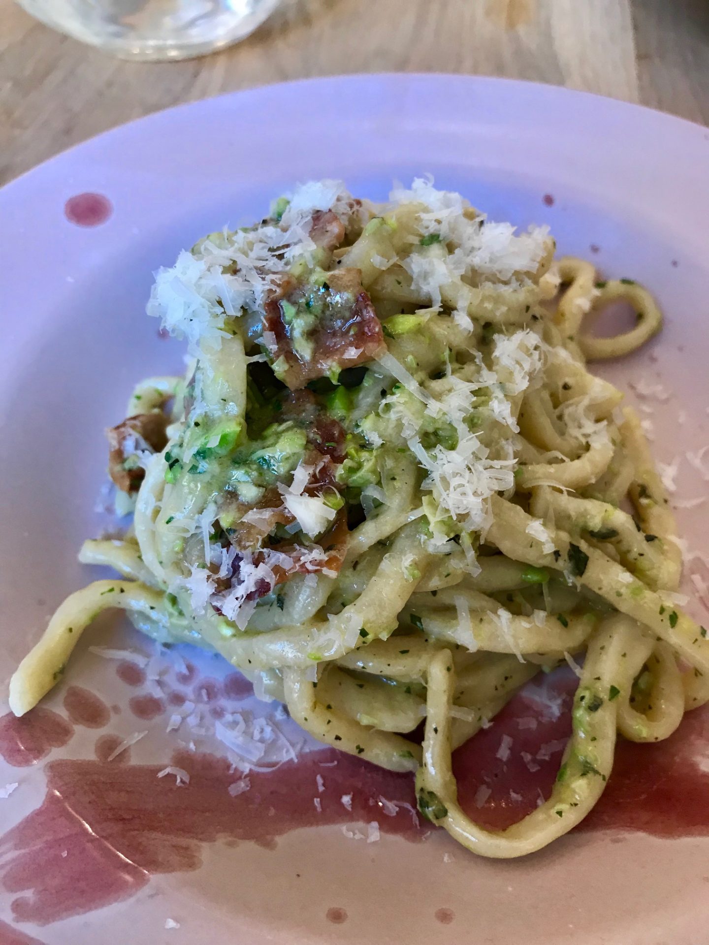 fava bean and pecorino pesto at Marigold Rome