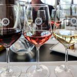 bosco de medici wine in three glasses