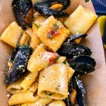 cozze e pecorino pasta with mussels