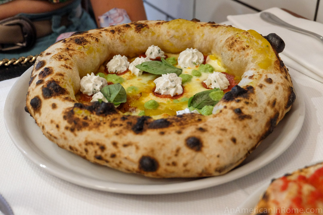 diavola pizza with ricotta at piccolo buco