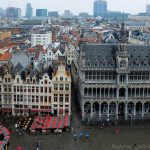 grote markt buildings from tower in brussels