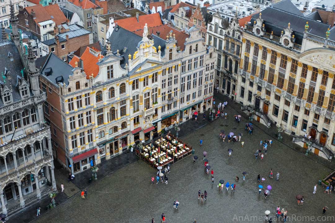 grote markt brussels from above