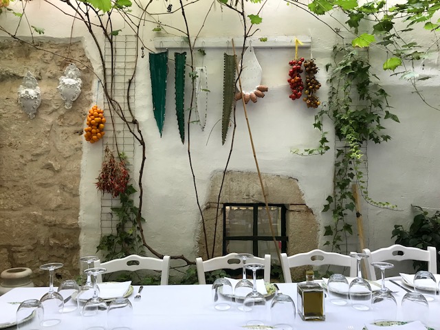 white table in Puglia